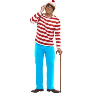 Where's Wally Costume - Adult