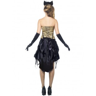 Burlesque Kitty Costume, With Corset and Skirt